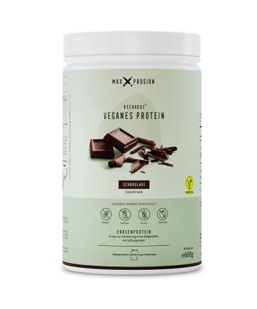RECHARGE Vegan Protein Isolate with BCAA and OPC / Protein Powder from Peas / 79% Protein / Chocolate / 600g