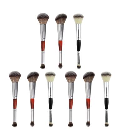 FRCOLOR 9 Pcs Double-ended Makeup Brush Cosmetic Supplies Brush Makeup Supplies Eyeshadow Stick Eyeshadow Tool Eyeshadow Applicator Make up Kit Woman Double Head Accessories Wooden Handle 17.5x2cmx3pcs As Shownx3pcs