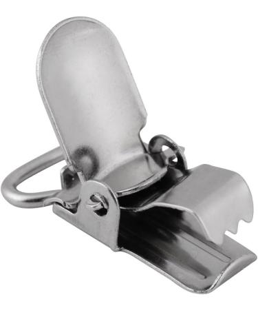 Viagasafamido Metal Braces Clips - Silver Duck Beak Shaped Pacifier Clips & Strap Buckle Clips 25mm for Clothes - International Shipping - Buy Online on GoSupps.com