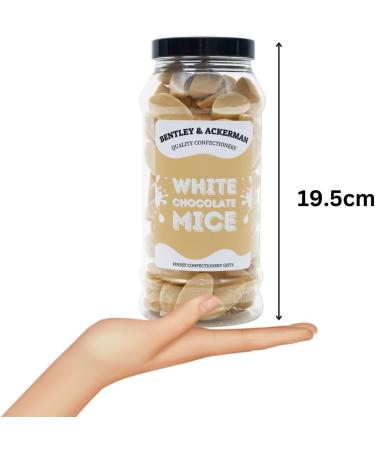 White Chocolate Mice (605g) Original Creamy White Chocolate Mice in a Jar By Bentley & Ackerman's Sweet Shop. Delightful Creation. - Buy Online on GoSupps.com