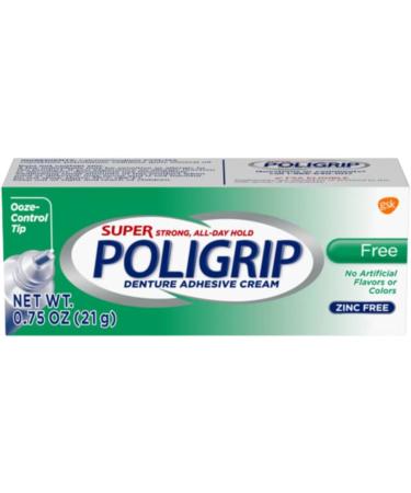 Super PoliGrip Denture Adhesive Cream 0.75 oz (3 Pack) - Strong and Long Lasting Hold - Buy Online on GoSupps.com