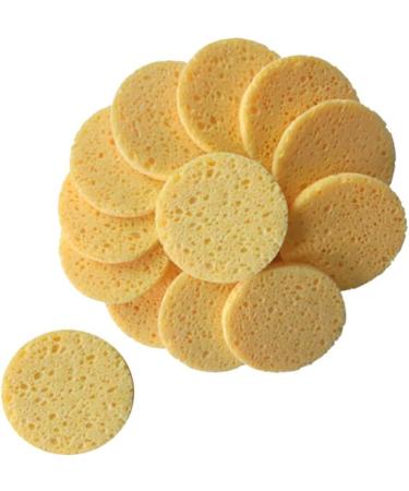 Exceart Reusable Facial Cleaning Sponges - 20 Pack Washable Makeup Pads | Eco-Friendly Cotton Pads for Showering & Skincare - 6x6 cm Yellow - Buy Online on GoSupps.com