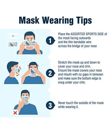 WeCare Kids Disposable Face Masks - 50 Sport Collection, Individually Wrapped with Fun Prints - Buy Online on GoSupps.com