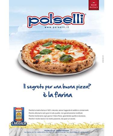 Classica Tipo 00 Double Zero Flour - 5kg - Authentic Neapolitan Italian Pizza, Bread, Pasta - All Natural, Unbleached, Unbromated - Polselli - Buy Online on GoSupps.com