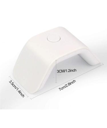 Nail Art UV Lamp - Enter-Mini Manicure Nail Polish Dryer & Hardening Lamp for Home & Salon Use - 60s 2W (White) - Buy Online on GoSupps.com