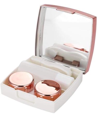Exblue Mini Cute Contact Lens Case Kit - Pink Mirror Storage Box for Travel | Ideal for Men & Women - Buy Online on GoSupps.com