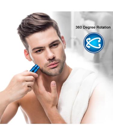 ARECTECH Mini Portable Electric Shaver for Men - USB Rechargeable Cordless Razor with LED Display | Ideal Travel Touch-Up Shaver - Blue - Buy Online on GoSupps.com
