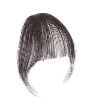 Clip-in-fringe-echo 100% real hair fringe hair pony decent pony hair extension for women with temples dark brown wispy pony beautiful natural flat pony