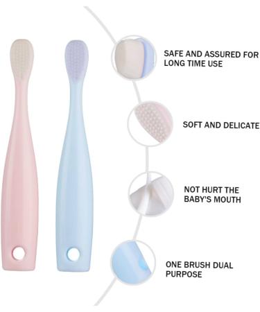 Minkissy 6-Pack Soft Baby Toothbrushes - Manual Tongue Cleaners for Kids | Safe Gentle Oral Care - Buy Online on GoSupps.com