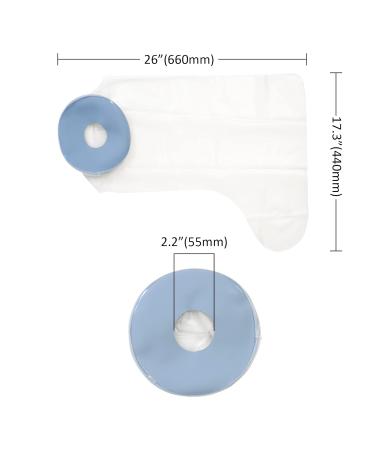 EVERCRYO Waterproof Adult Short Leg Cast Cover - Reusable Protector for Broken Ankle Foot - Watertight Bath and Shower Protection (Blue) - Buy Online on GoSupps.com