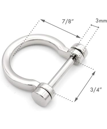 CRAFTMEMORE D-Rings Screw-in Shackle Horseshoe U Shape D Ring for 3/4 Inch Strap - 4 pcs, Brushed Brass - Ideal for DIY Leather Craft & Purse Accessories - Buy Online on GoSupps.com