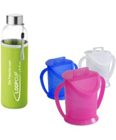 Dr. Berndsen Loopcup Starter Set (Blue) - 500ml & 150ml Cups for All Ages | Learn Maintain Recover | Original Eco-Friendly Mug - Buy Online on GoSupps.com