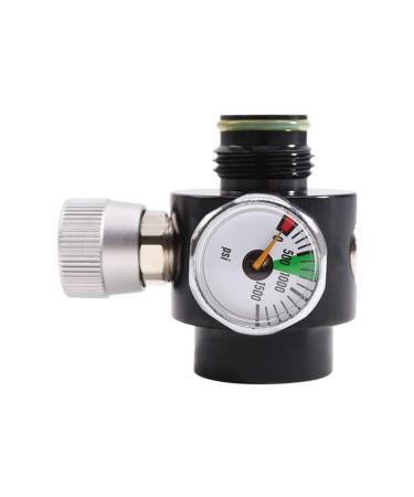 ZCTCL New Paintball Inner Thread,CO2 Cylinder Tank,On/Off Valve with 1500Psi Gauge,G1/2-14 black