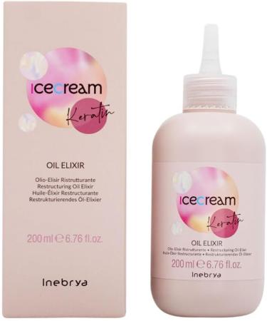 Inebrya Ice Cream Keratin Oil Elixir - Restructuring Oil Elixir 200ml - Buy Online on GoSupps.com