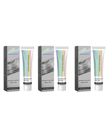 Teinture For Cheveux Gris - Formule V g tale Couleur Longue Tenue Nourrissante Et Hydratante Teinte Vibrante Application Facile(3PCS)
