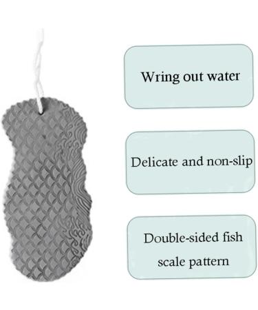 Soft Exfoliating Bath Sponge - Reusable Shower Brush for Adults Kids & Pregnant Women | Grey Spa Scrub for Dead Skin Removal - Buy Online on GoSupps.com