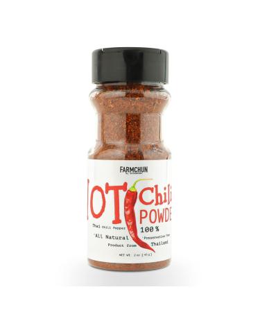 Thai Chili Pepper Powder, 2 oz Thai Birds Eye Chili, Spicy Lover, Taste of Variety, Essential Spice Seasoning for Cookshelf Kitchen
