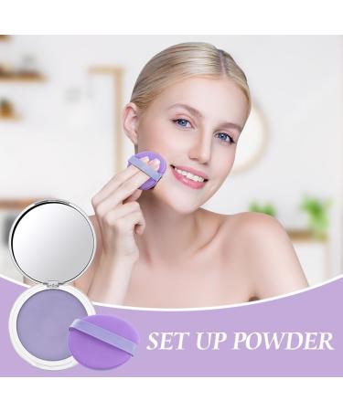 LOPHE Natural Compact Powder waterproof matt powder universal makeup powder mattifying compact for a natural shine porerefining and longlasting fixation purple lilac - Buy Online on GoSupps.com