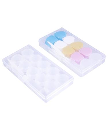 Heallily 2st contact lens container travel set for contact lenses eye contact case accessories for contact lenses contact soaking contact lenses tweezers mirror box buckle pp