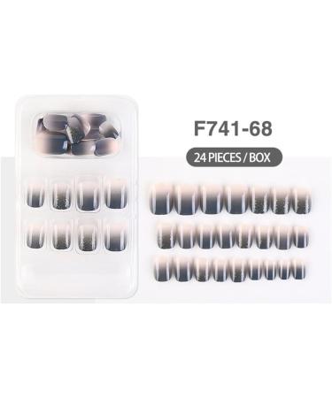 dijiusidy False Nail Perfect Matching Simple to Wear Fingernail Full Coverage Press Type Strong Viscosity Adjustable Paster Type 19 F741 Type 19 F741 - Buy Online on GoSupps.com