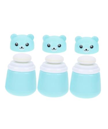 TOYANDONA 3pi ces Lot de Bo tes Poudre avec Houppette Pot Poudre pour Gar on Fille et Voyage tui Vide Herm tique Ours