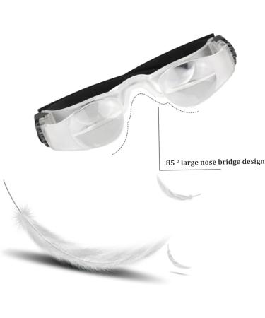 Weduspaty Magnifying Glasses Adjustable 4X Magnifying Eyewear Anti-Glare Wearable Magnifier Glasses Great for Seniors Watching TV for Low Vision Reading Fishing For Myopia - Buy Online on GoSupps.com