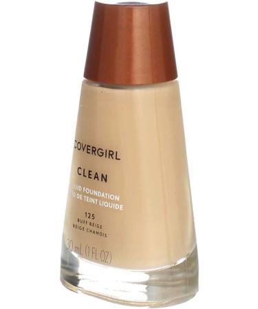 CoverGirl Clean Liquid Foundation 125 Buff Beige 1oz - Lightweight Coverage for Flawless Skin - Buy Online on GoSupps.com