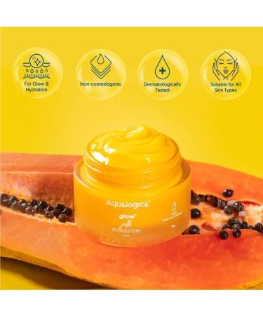 Glow+ Jello Face Moisturiser | Oil-Free Gel with Vitamin C & Papaya | Illuminating Hydration for Radiant Skin | 1.76 Oz | International Shipping Available - Buy Online on GoSupps.com