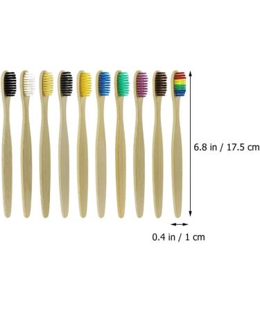 Buy Minkissy 10pcs Bamboo Toothbrushes - Soft Bristles & Natural Bamboo Charcoal for Eco-Friendly Oral Care - Buy Online on GoSupps.com