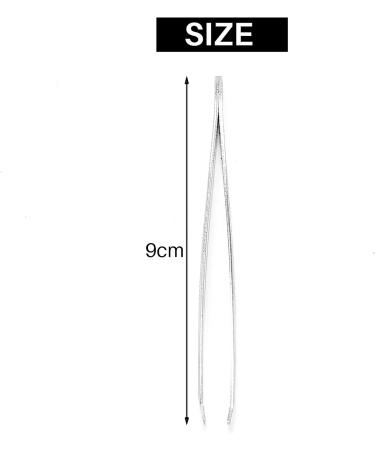 Tweezers for eyebrows depilatory tip carbon steel inclined 9 cm Color Silver - Buy Online on GoSupps.com