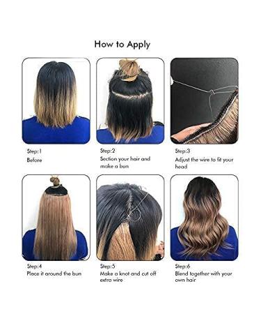 16 Inch Brown Wire Hair Extensions - Real Human Hair, #3 - 120g Invisible Miracle Wire - Buy Online on GoSupps.com