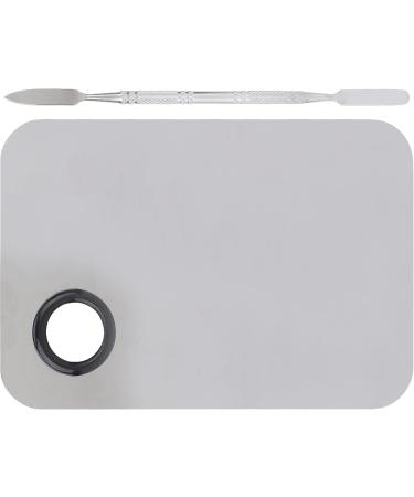 Wnvivi Stainless Steel Makeup Mixing Palette & Spatula Set - Ideal for Foundation & Nail Art | International Shipping Available - Buy Online on GoSupps.com