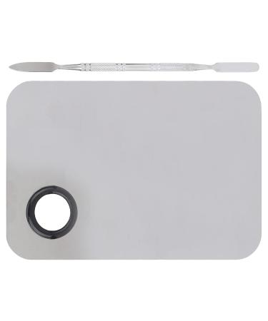 Professional Stainless Steel Metal Mixing Palette with Spatula for Makeup Artists | Beauty Master Tool - Buy Online on GoSupps.com