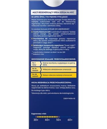 NIVEA Q10 Multi Regenerating Strengthening Night Cream 30 ml - Buy Online on GoSupps.com