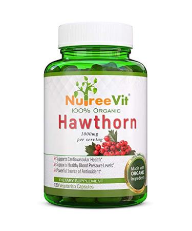 NutreeVit 100% Organic - Hawthorn Berry Powerful Superfood Formula (120 Capsules)