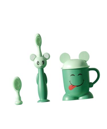 Partykindom 2 sentences toothbrush set soft children's toothbrush newborn toothbrush toothbrushes for children infant toothbrush cleaning brush for infant teeth suction cup baby