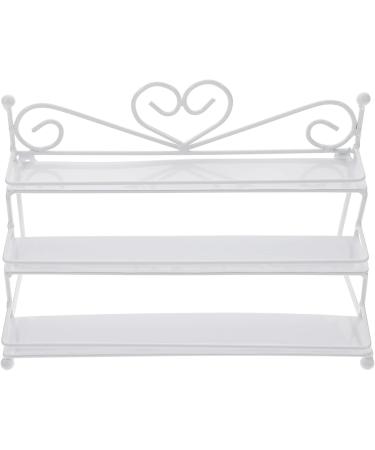 Frcolor Metal Nail Polish Wall Rack Organizer | 3 Tier Display Holder (White) - International Shipping Available - Buy Online on GoSupps.com