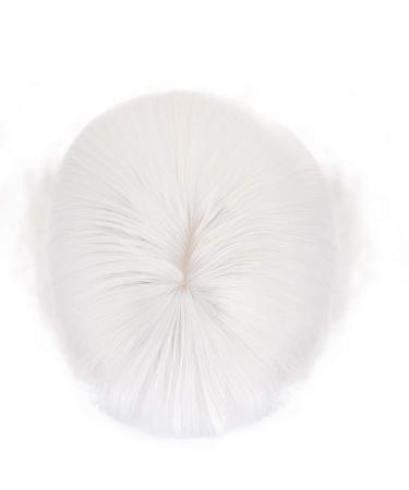 Long White Synthetic Wig with Bangs - Natural Wavy Cosplay Wig for Women - 30 (White - Buy Online on GoSupps.com