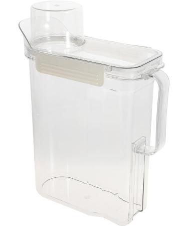 TOBBOMEY 4pcs Laundry Storage Box Lotion Fabric Softener Liquid Soap Dispensers Transparent Plastic - Buy Online on GoSupps.com