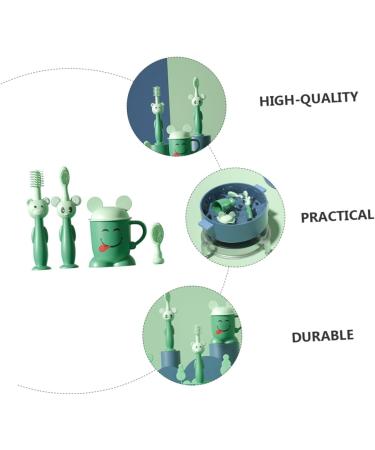 Buy Minkissy 1 Set Toothbrush Set Silicone Oral Care & Training Toothbrush with Tooth Cup for Kids | International Shipping - Buy Online on GoSupps.com