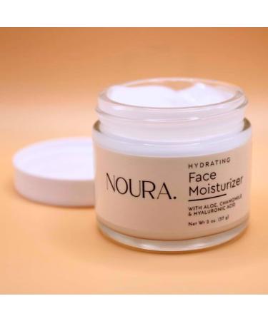 Noura Hydrating Face Moisturizer - Lightweight Daily Hydrating & Scar Repair Cream with Aloe Hyaluronic Acid Chamomile & Vitamins E C & B - 2oz - Buy Online on GoSupps.com
