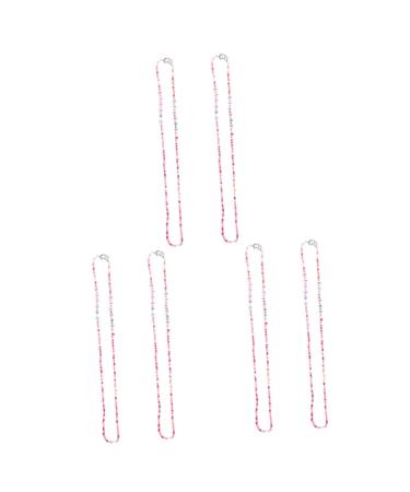 minkissy 6 Pcs Anti-lost Masks Chain Clothes Rack Alphabet Beads European And American Acrylic Child