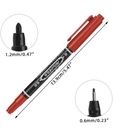 Healeved 10pcs Marker Pen Waterproof Brow Pencil Brow Pen Pencils Tool Plastic Red 13.9x1.8cm Red - Buy Online on GoSupps.com