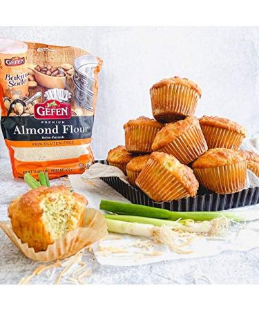 Gefen Blanched Almond Flour 16oz (2 Pack) - Gluten Free, Vegan, Kosher - 100% Almonds - Resealable Zip Bag - Buy Online on GoSupps.com