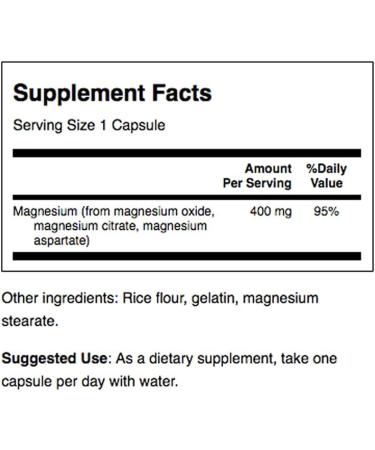 Swanson Triple Magnesium Complex 400 mg - 100 Capsules for Optimal Health - Buy Online on GoSupps.com