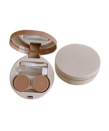 HAPINARY Lens Holder 2 Sets Colored Make Up Container Made of ABS Invisible Travel Make Up Lens Case