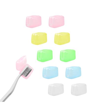 Jagowa 10Pcs Toothbrush Head Covers Travel Toothbrush Protector Cover Portable Toothbrush Caps for Home Camping Hiking Outdoor
