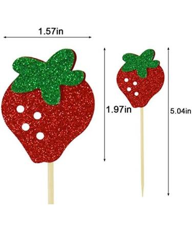 Rainlemon Strawberry Cupcake Topper Baby Girl Berry Theme Birthday Party Cake Decoration - Buy Online on GoSupps.com