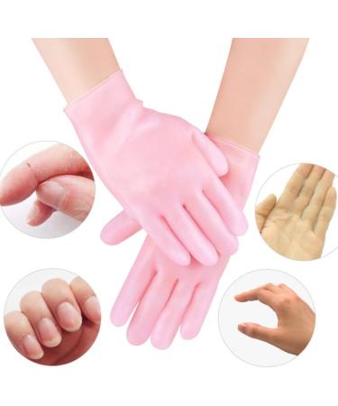 Moisturizing Silicone Gloves for Dry Cracked Hands - NTRUXZP Pink Gel Spa Gloves | 2-Piece Hand Care Set - Buy Online on GoSupps.com