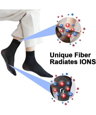 Tourmaline Ionic Body Shaping Stretch Socks Rapid Detox & Tourmaline Ionic Body Shaping Stretch Socks Tourmaline Therapy Socks for Pain Relief Better Blood Circulation (Skin Tone) - Buy Online on GoSupps.com